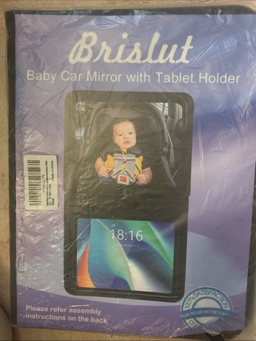 Brislut Baby Car Mirror with Tablet Holder Organizer - NWT